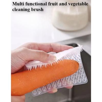 Kitchen Cleaning Tools Silicone Dish Scrubber Crevice Brush Household Fruit and Vegetable Clean Brush Cleaning Accessories