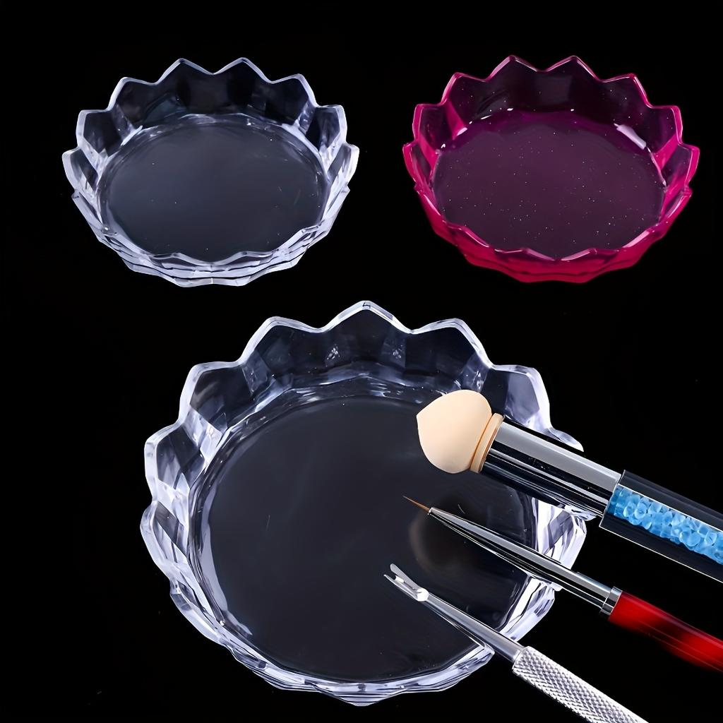 3pcs, Multi Purpose Color Palette, Rhinestone Sequin Nail Art Brush Holder - for Nail Art and Oil Painting Art Color Enthusiasts