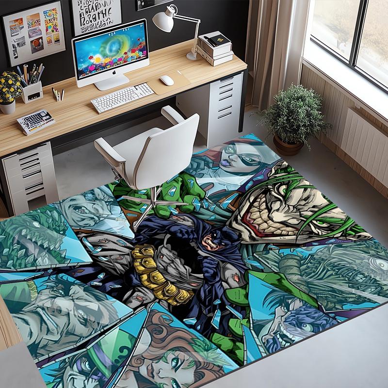 Superheroes Pattern Rug, Indoor/Outdoor Mat, for Picnic, Gameroom, Bedroom, Office, Living Room, Home Decor Carpet, Birthday Gift