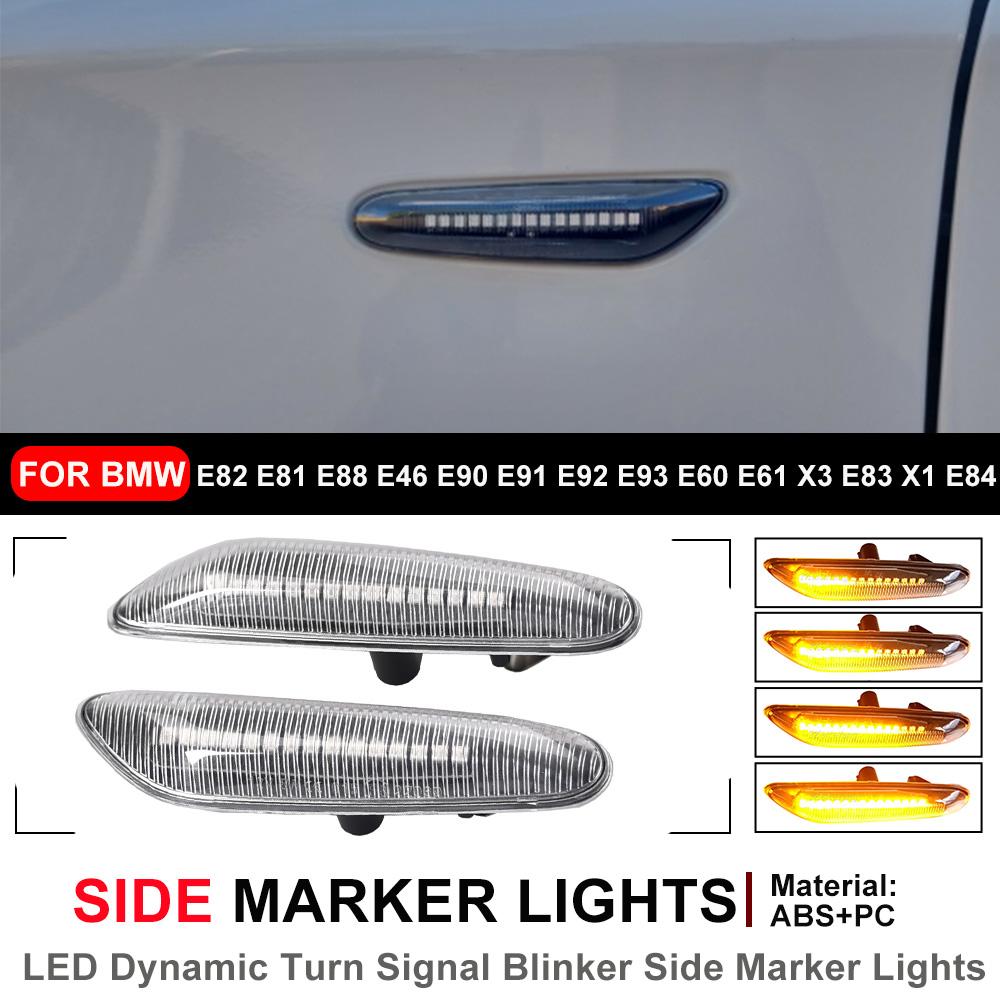 Für BMW X3 E83 X1 E84 X5 X53 E60 E61 E46 E81 E82 E90 E92 E87 E88 Sequentiell blinkende LED Blinker Seitenmarkierungsleuchte