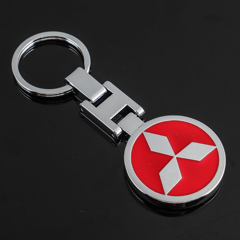 

Car Metal Key Chain Pendant Key Ring For Mitsubishi ASX Lancer Outlander Colt Lancer 9 10 Pajero L200 Ralliart EX ASX Creative червоний