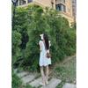 Small Fly Sleeve Dress Women's Summer Embroidery Sleeveless Thin Small a Word Doll Skirt