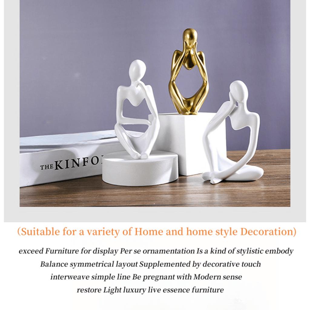 The Thinker Abstract Statues Sculptures Yoga Figurine Nordic Living Room Home Decor Decoration Maison Desk Ornaments gift