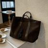 Vintage Suede Large Capacity Handbag Simple All-match Fashion Chic Tote Bags Design Casual Top Handle Shoulder Bag