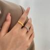Retro Personality Gold Color Seven Skulls Arrangement Rings for Women Men Halloween Fashion Design Sense Jewelry Accessory Gifts