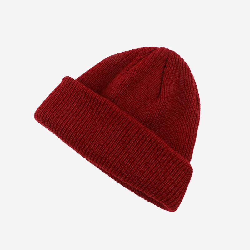 Stylish Hip Hop Colorful Skull Beanie Streetwear Casual Tight Cuffed Solid Color Fisherman Beanie Hat
