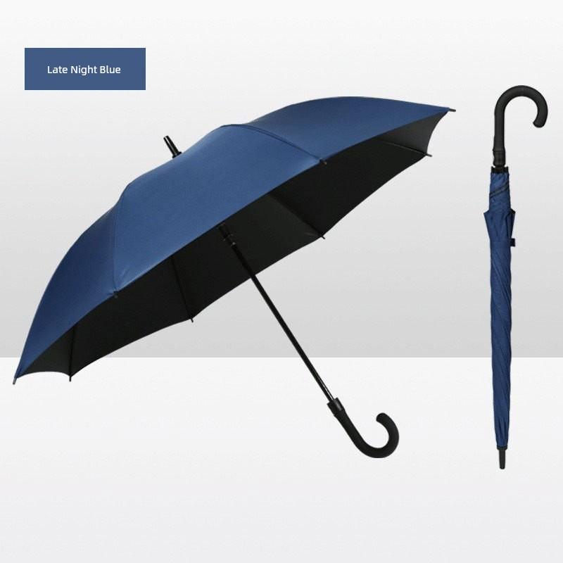 Golf Umbrella, Reinforced, Wind-Resistant, Enlarged, Thickened, Automatic, Portable, Black-Coated, Sunshade, Sun Protection, Dual-Use for Sun and