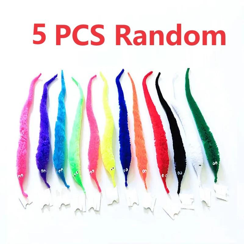 New Cool Stuff Fuzzy Worm Magic Toys Children Magic Tricks Games Mischievous Props Cat Wand Toy Boys And Girls Fun For Birthday