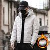 Padded men's winter velvet padded clothes winter coat hooded padded jacket men