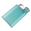 Flat Water Bottle Plastic Leak Proof Transparent Square Portable Paper Water Bottle 380ml Blue