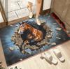 Pferderennen Türvorleger Anti-Rutsch Ultrafeine Faser Polyester Teppich Wohnzimmer Eingang Camping Picknick Heimdekoration Teppich