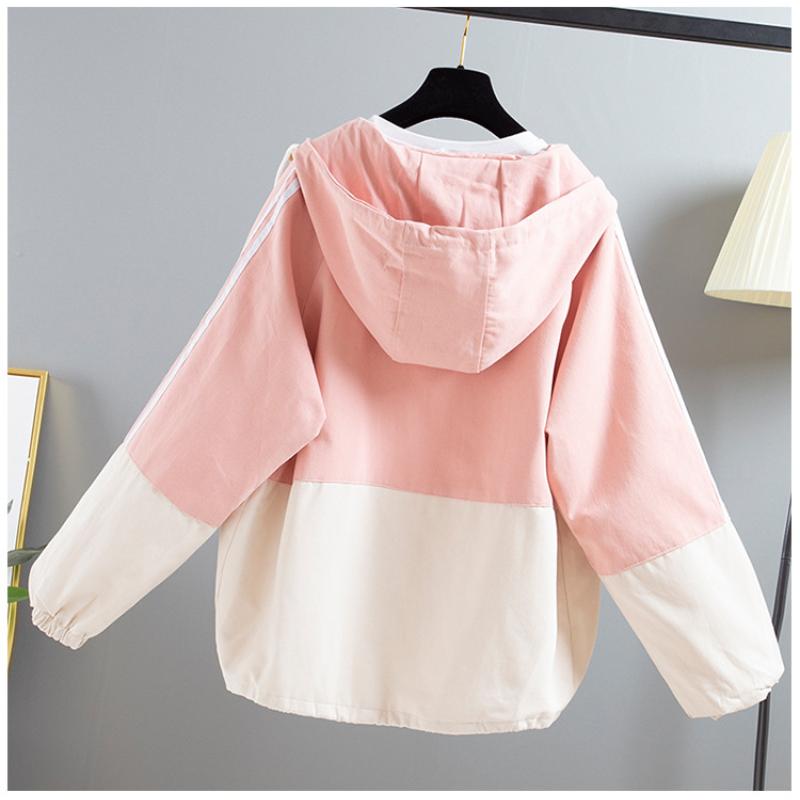 Women Spring Autumn Fashion Trench Coat Windbreaker Hooded Coat Temperament Elegant Jacket Top Loose Outwear