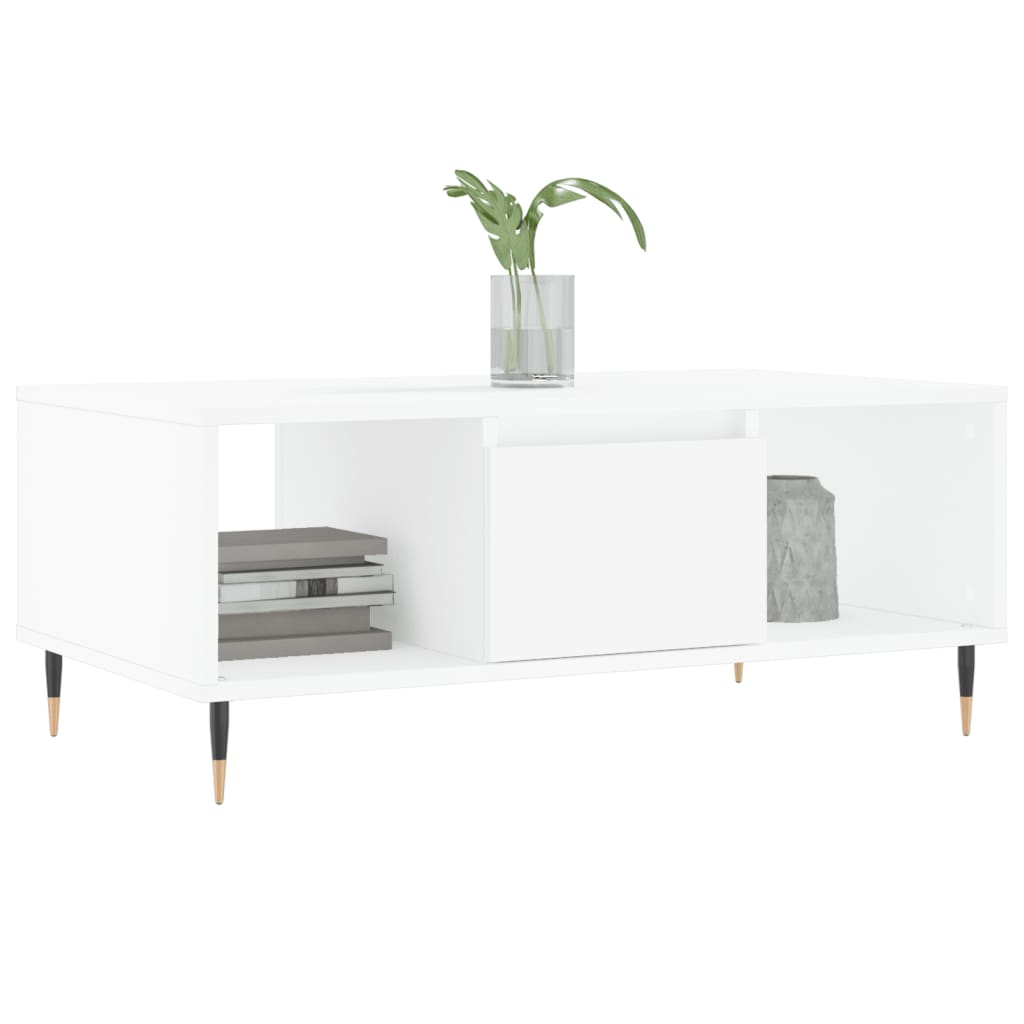 Vidaxl Tavolino da Caffè, Bianco 90X50X36,5 Cm, Materiale Derivato dal Legno