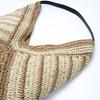 Shoulder Paper Rope Straw Woven Bag Large Capacity Handmade Magnetic Buckle Woven Bag Seaside Vacation Shoulder Tote Bag