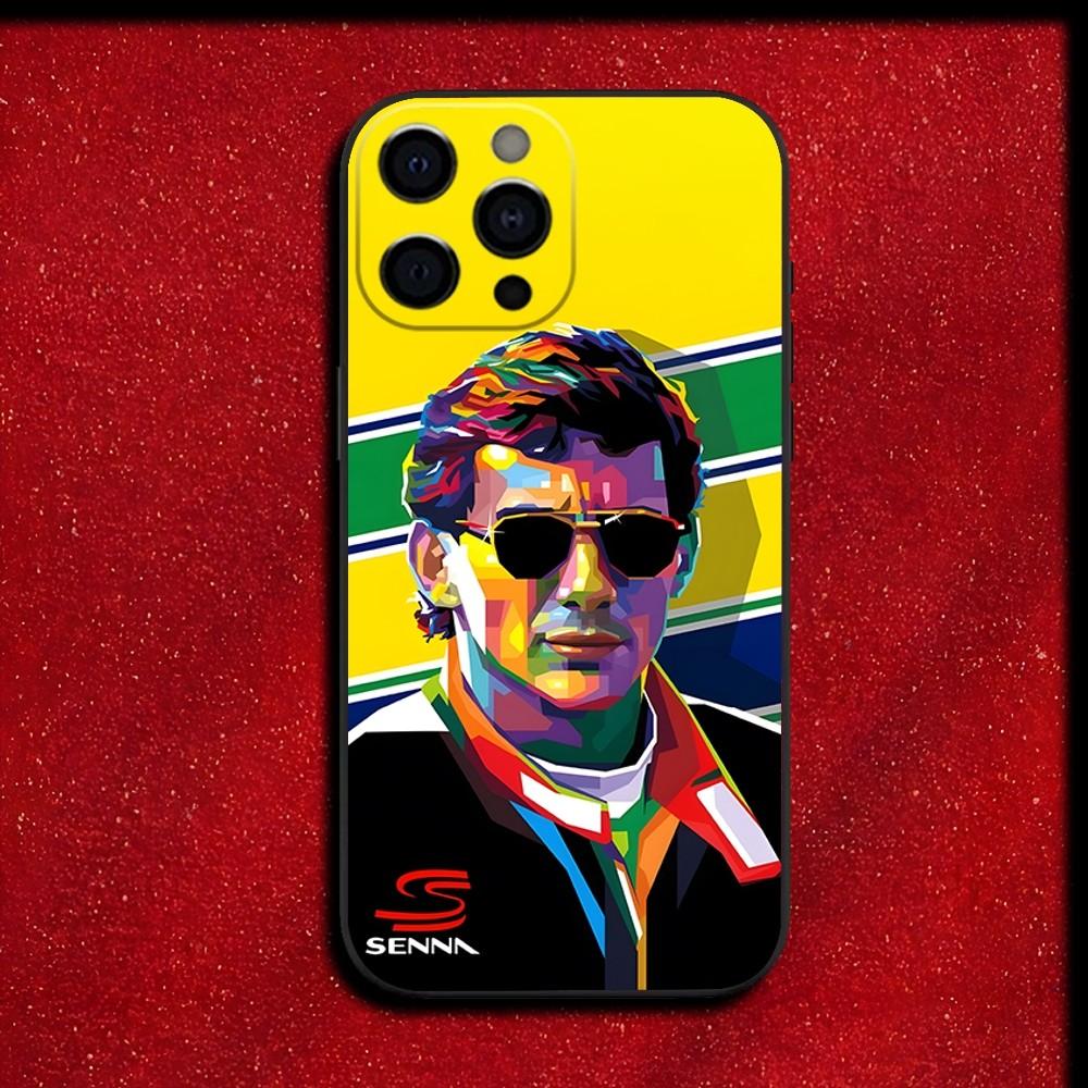 Racing Driver A-Ayrton S-Senna Phone Case For iPhone 16,15,14,13,12,11,Pro,X,XS,Max,XR,Plus,Mini Soft Black Cover