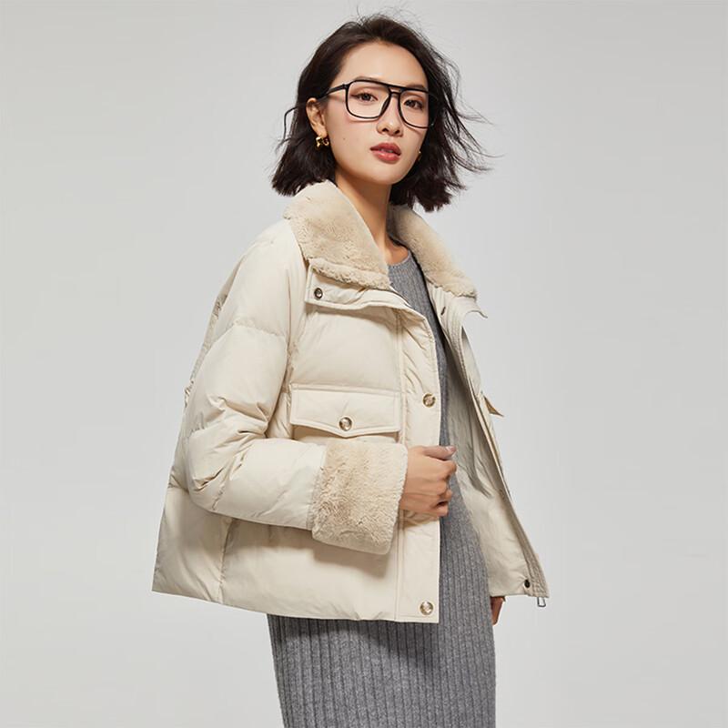 Shetu Women's Relaxed Fit Down Jacket with Large Pockets