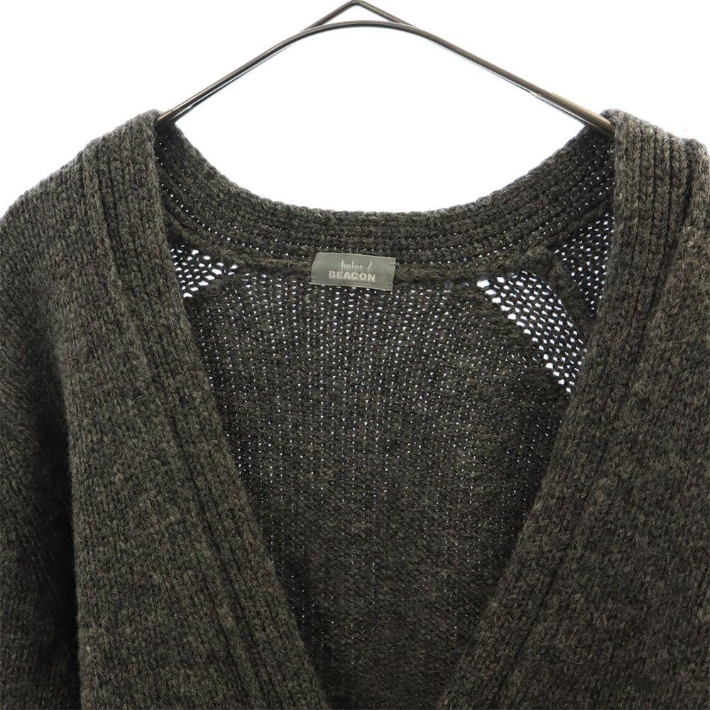 Kolor BEACON Made In Japan Line Long Sleeve Wool Knit Cardigan 2 Gray Men's Used