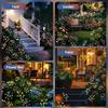 1PC Luces LED Solares Florales de Fuegos Artificiales para Jardín Exterior Impermeable Lámpara de Césped, Iluminación de Paisaje para Patio, Terraza, Balcón, Camino, Parque