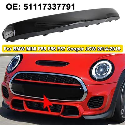 Car Black Front Bumper Grille Front Bumper Trim License Plate Panel For BMW MINI F55 F56 F57 Cooper JCW 2014-2018 51117337791