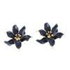 Exquisite high-end three-dimensional flower oil drop earrings, retro fashion personalized flower earrings, temperament versatile stud earrings