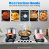 5 Burner Gas Cooktop Tempered Glass Gas Stoves 180 Degree Heat Control Knob Kitchen Gas Stove for Home Use W/ Safety Protection