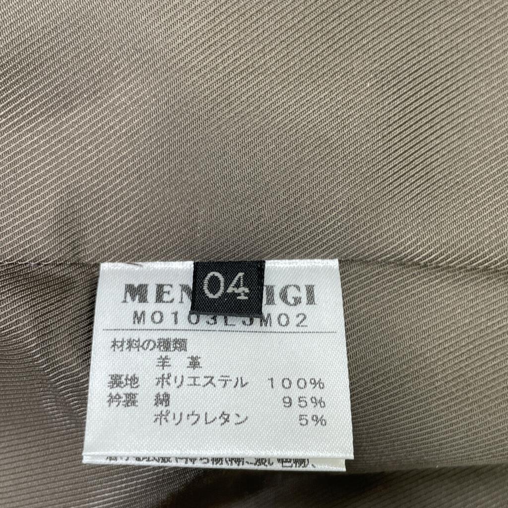 MEN'SBIGI Black Sheepskin Stand Color Single Rider's Jacket Jacket 4 blackUsed