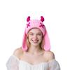 New Little Monster Handmade Knitted Wool Hat Autumn and Winter Thickened Warm Plush Hat Sweet Cool Babe Baotou