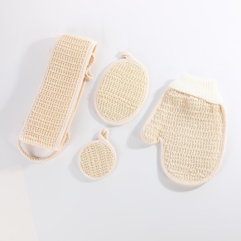 Ramie Sisal Body Scrub Set & Jute Bath Gloves