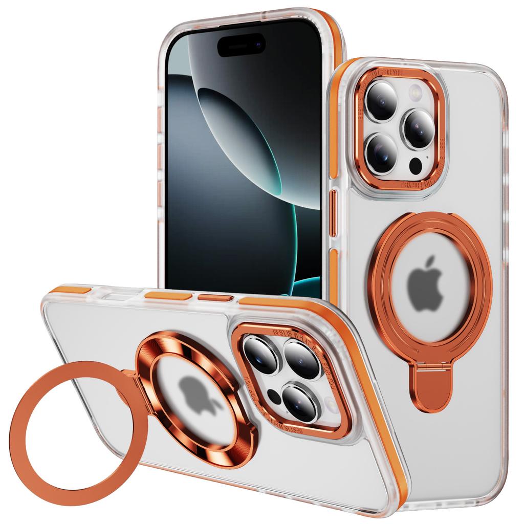 For Apple, for IPhone 16 ProMax Phone Case, Hardware Lens Frame, Skin Protection Cover, Magnetic Suction Pivot Case