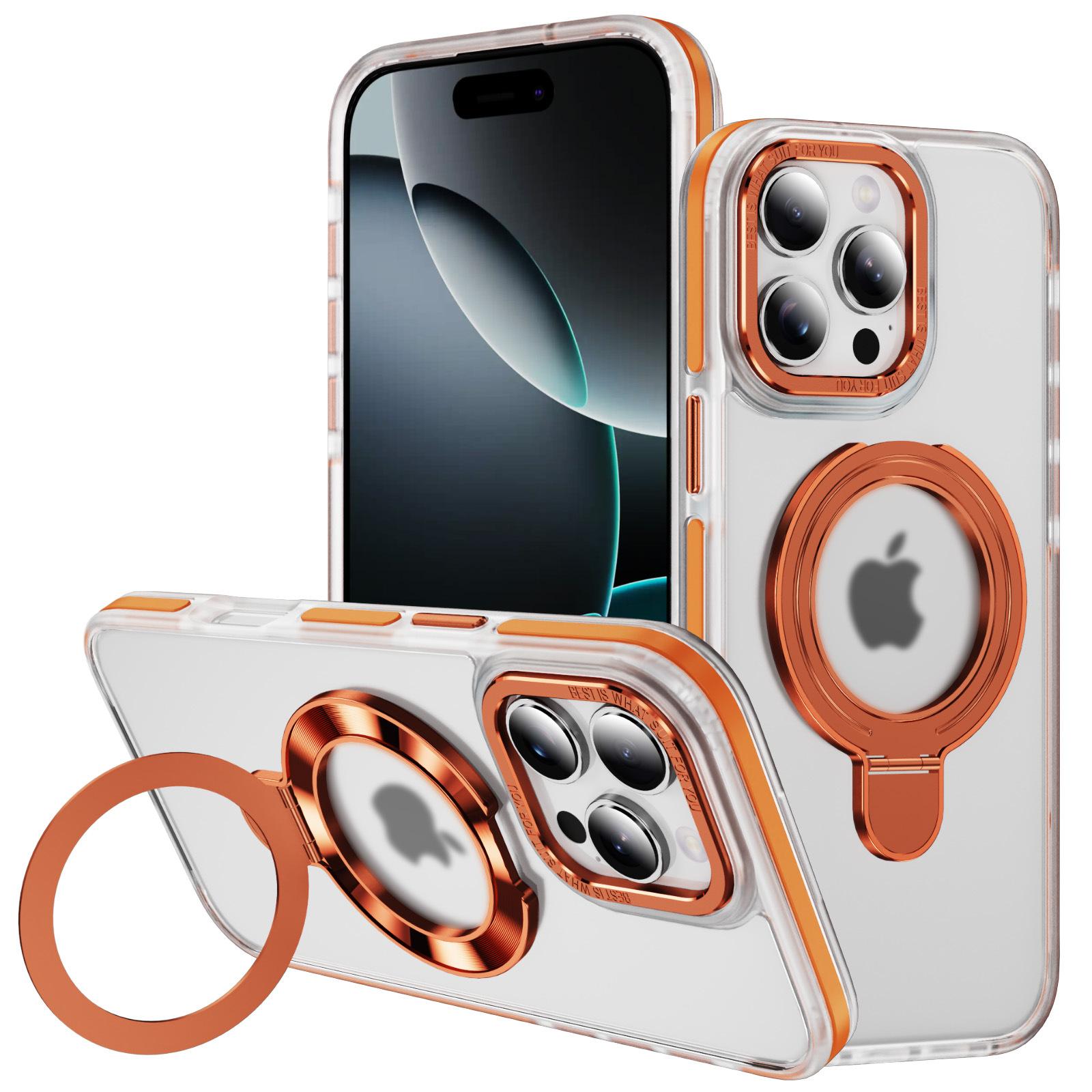 

For Apple, for IPhone 16 ProMax Phone Case, Hardware Lens Frame, Skin Protection Cover, Magnetic Suction Pivot Case For iPhone11