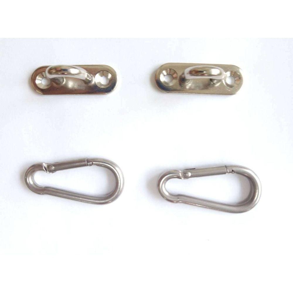 1/5Set Mount Hook Wall U Boat Pad Mount Snap Hook Pad Eye Plate Stainless Steel U Hooks