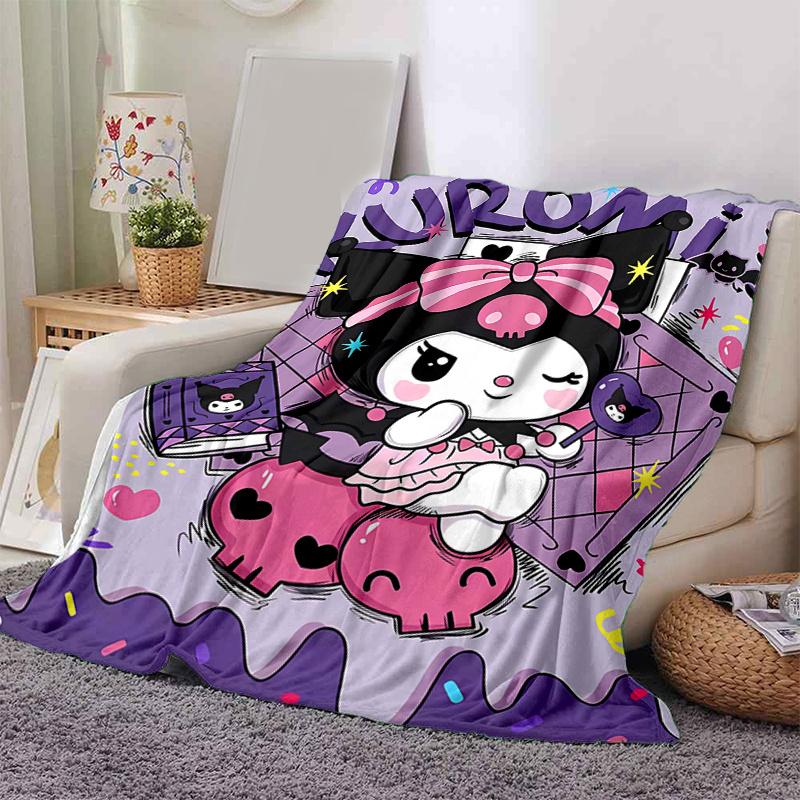 1pc Kuromi's Sweet Halloween Adventure Blanket, Seasonal Home Decorative Throw for Room, Cute Gift Idea, Living Room, Travel, Camping, Car Blankets, B