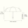 Steampunk Automatic Folding Umbrella with Gears & Clockwork Mechanism - 8-Rib Durable Iron Frame, Portable Collapsible Design,