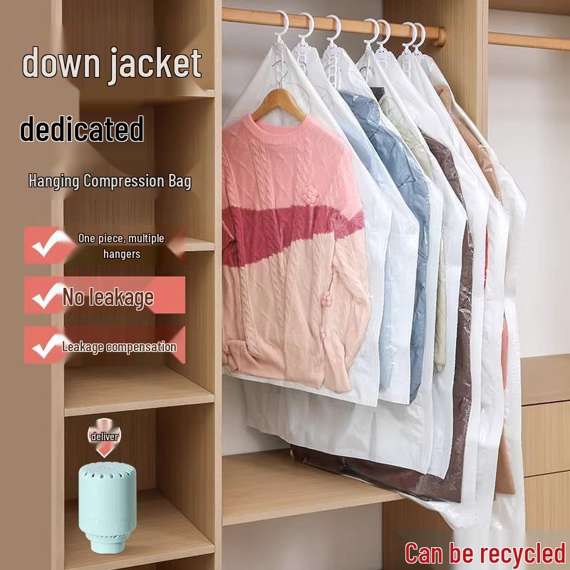 

Подвесной вакуумный компрессионный мешок для курток - Не требуется насос Пылезащитный чехол и органайзер 1-pack Down Jacket Bag Small