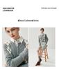 Women's Retro Rhombus Plaid Cashmere Cardigan Coat - Autumn/Winter Thick Knit Sweater