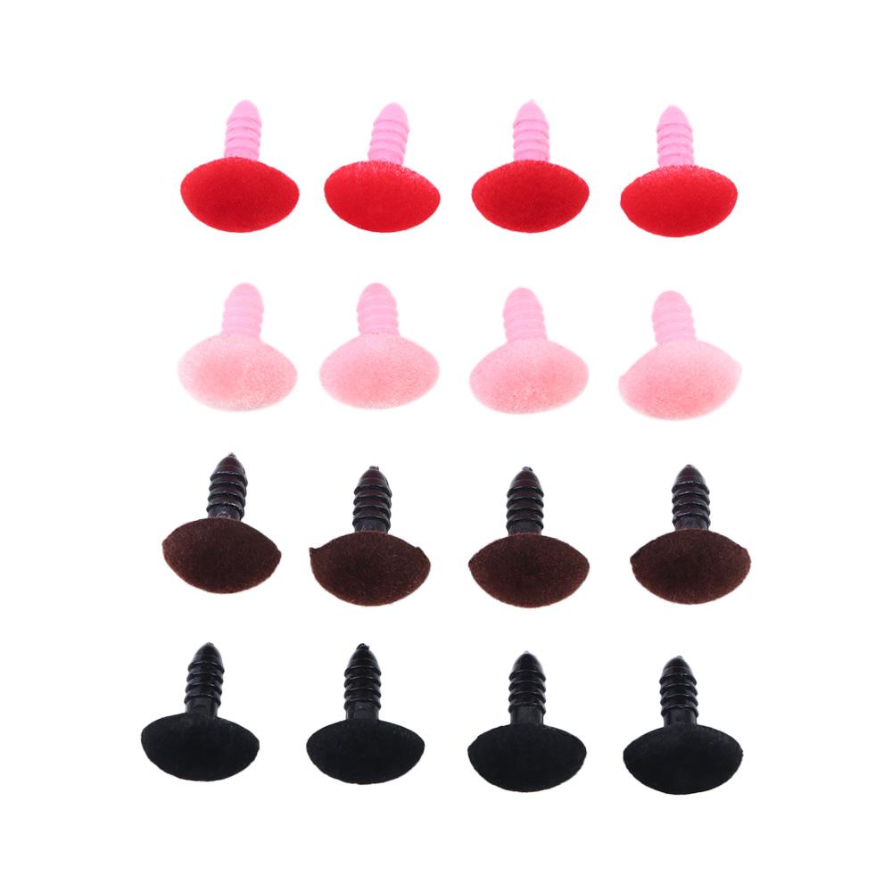 Bear Toy Pink Red Black Brown Velvet Nose Buttons Flocking Nose Bear Nose Dolls Nose Triangle Noses