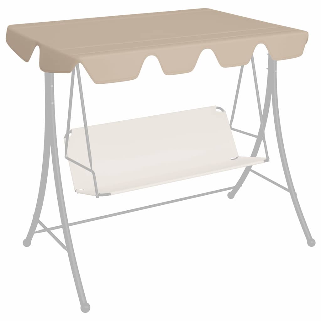 vidaXL Ersatzdach für Hollywoodschaukel Beige 150/130x105/70 cm beige