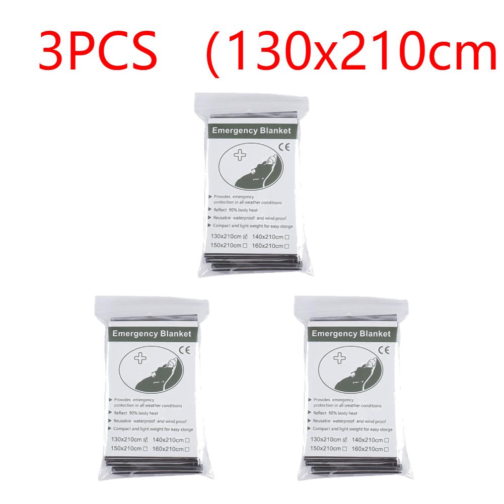 

3-30 шт. 130x210 см Одеяло из серебристой фольги Сохраняет тепло тела Водонепроницаемые одеяла Гигантское космическое одеяло для улицы, кемпинга, походов