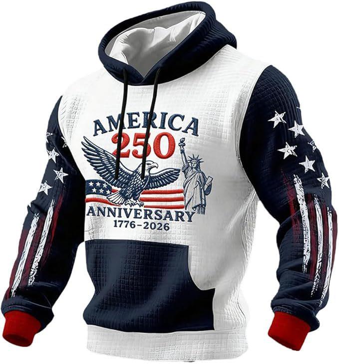 2026 Trendy Men's Hoodie for American Anniversary