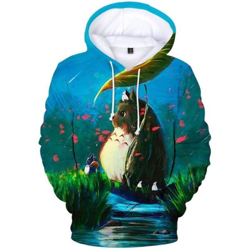 Hot Hoodies Sales Fashion Mens 3d Anime Totoro Printing Pullover Autumn Leisure Men Trendy Streetwear High Quality Sweatshirts