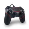Kabelgebundener PS4 Controller, PlayStation 4 Dual Vibration Shock Joystick Gamepad für PS4/PS4 Slim/PS4 Pro und PC (Schwarz Rot)