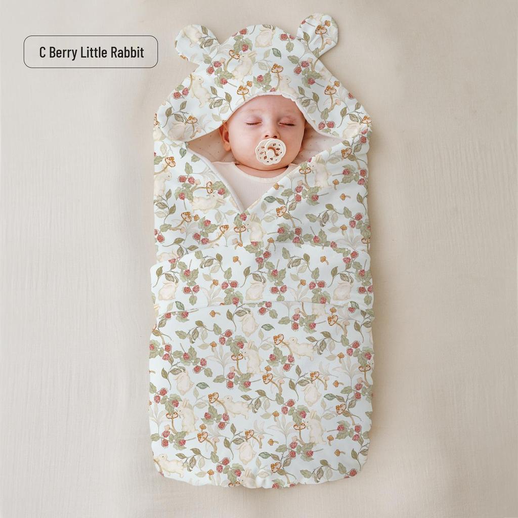 Large Cotton Swaddling Blanket for Baby & Newborn, Removable Liner, Dual-Use for Autumn/Winter, Washable, for Children.