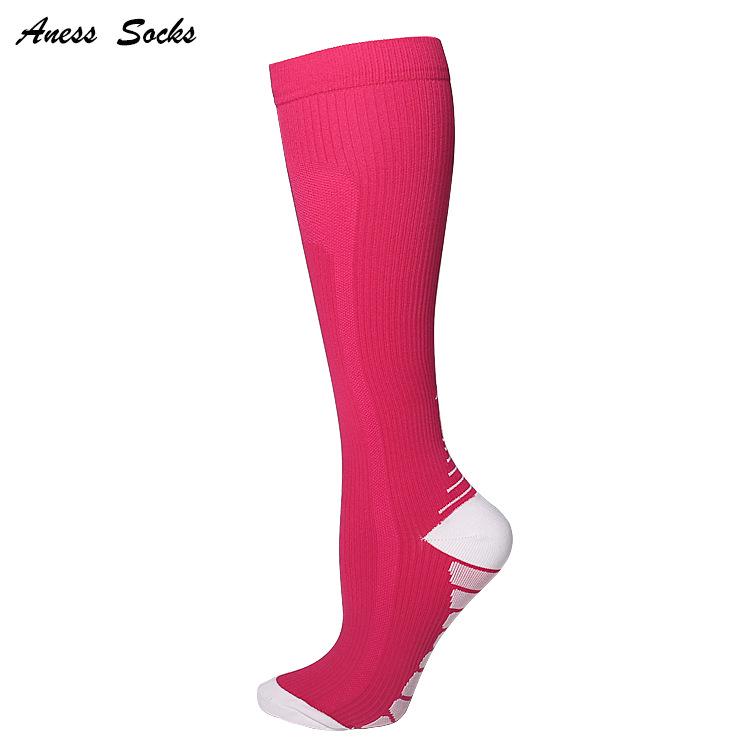 Women's Beautiful Compression Sports Socks for Yoga, Marathon, and Running - Elastic Calf-High Design