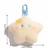 Cartoon Plush Star Pendant Good Luck Star Moon Keychain Key Ring Bag Hanging Charms  Girls