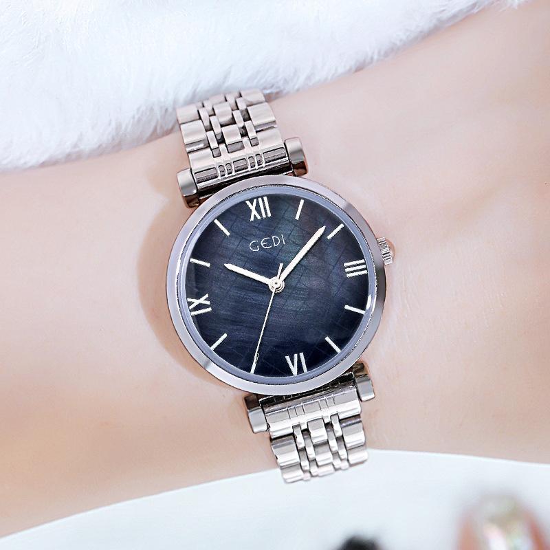 Steel Belt Watch Women'S Simple Temperament Fashion Versatile Waterproof Quartz Casual Watch