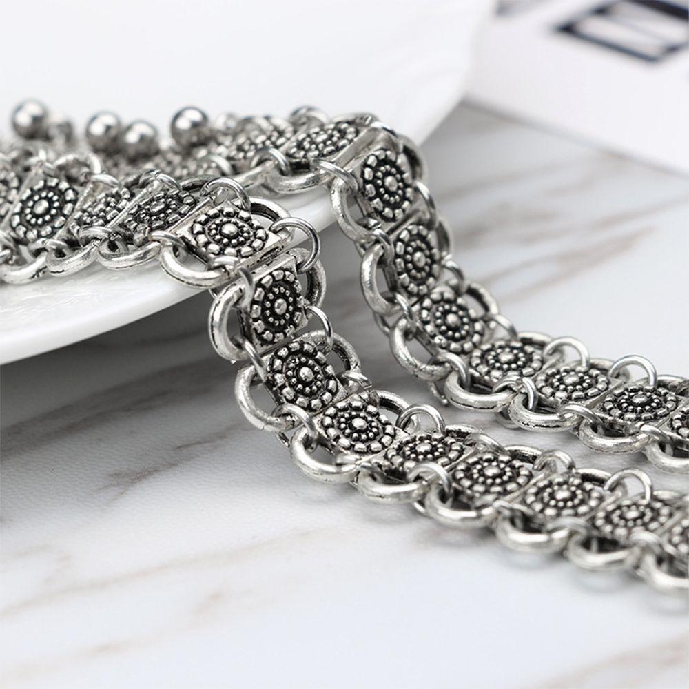 Hippy Chic Punk Statement Bib Women Charm Zinc Zinc Alloy Choker Jewelry Pendant Necklace Chain