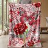 Elegant Rose Arch Design Theme blanket Lightweight Warm Flannel Blanket Decorative Throw Blanket for Home Decoration