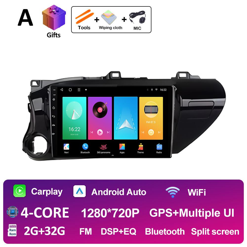 Intelligent System GPS Navigation For Toyota Hilux 2016 2017 2018 Car Multimedia Video Radio Player DSP Stereo QLED IPS Screen