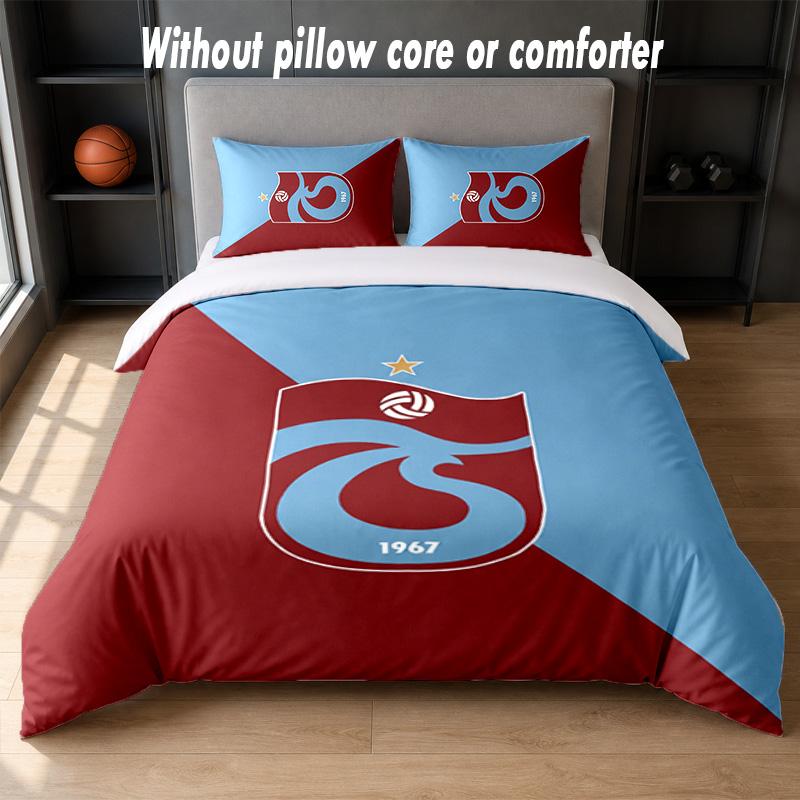Trabzonspor FC Design Bed Bedding Set 1 Duvet Cover + 2 Pillowcases Soft Breathable Household Bed Linens