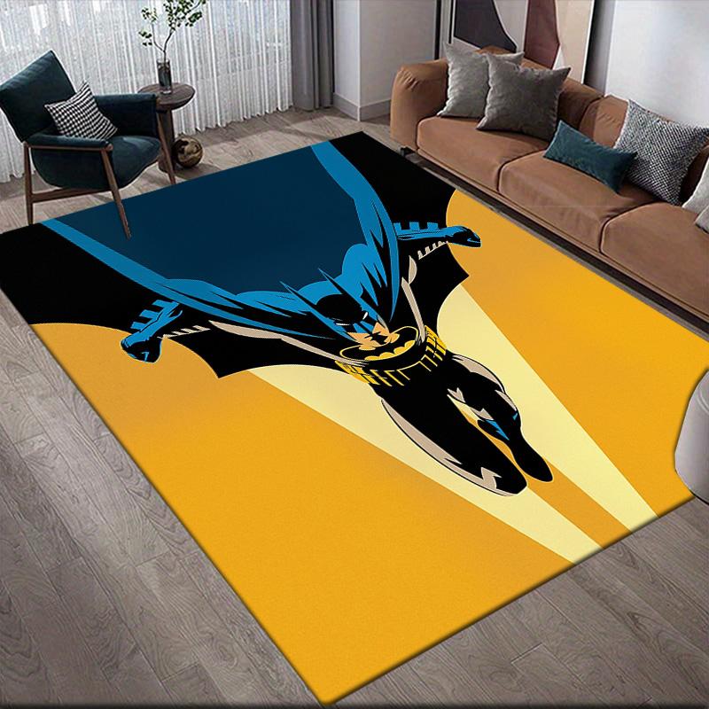

Batman Illustrations Anti-Slip Floor Mat, Rectangular Carpet for Sofa Area & Game Room Decor 60x90cm